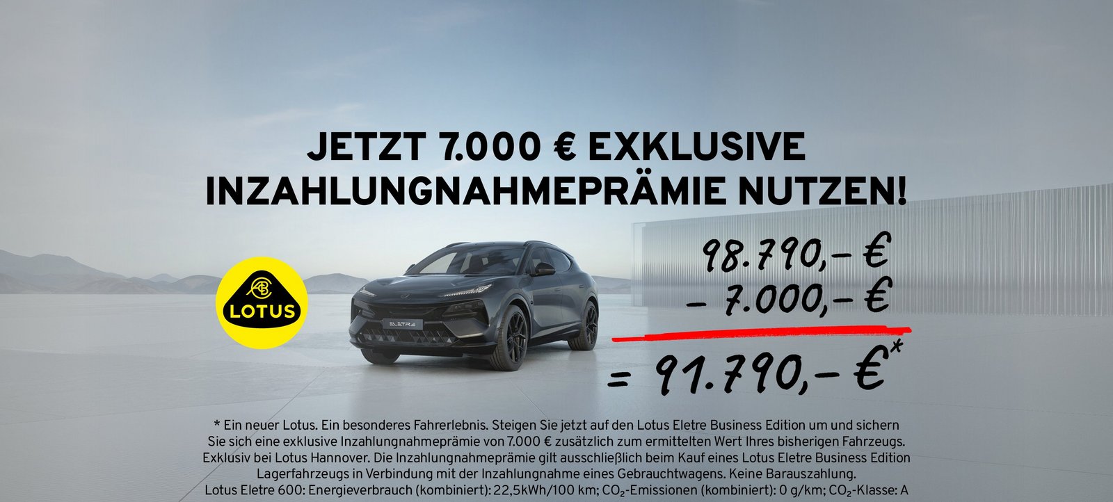 Lotus Eletre mit 7.000 € Inzahlungnahme-Prämie